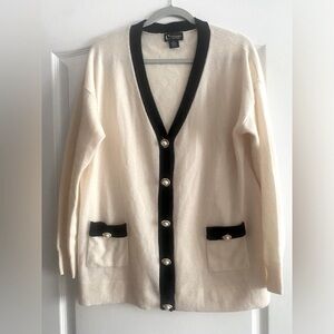 Cashmere Cardigan with Pearl button detail